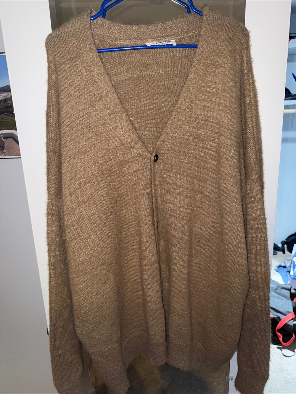 No Boundaries Tan V-Neck Button Cardigan XXL